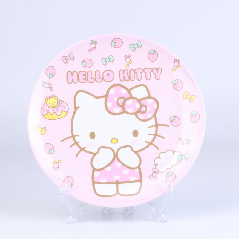 Kawaii Sanrio Hello Kitty Kids Tableware Set Cartoon Children Cutlery Kitchen Bowl Plate Dish Fork Spoon Water Glass Cutlery Set - Amazhona 