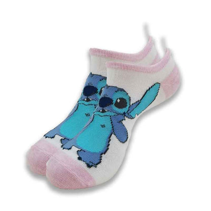 Disney Series Cute Cartoon Pattern Stitch High-Quality Advanced Sewing Men and Women Boat Socks - Amazhona 