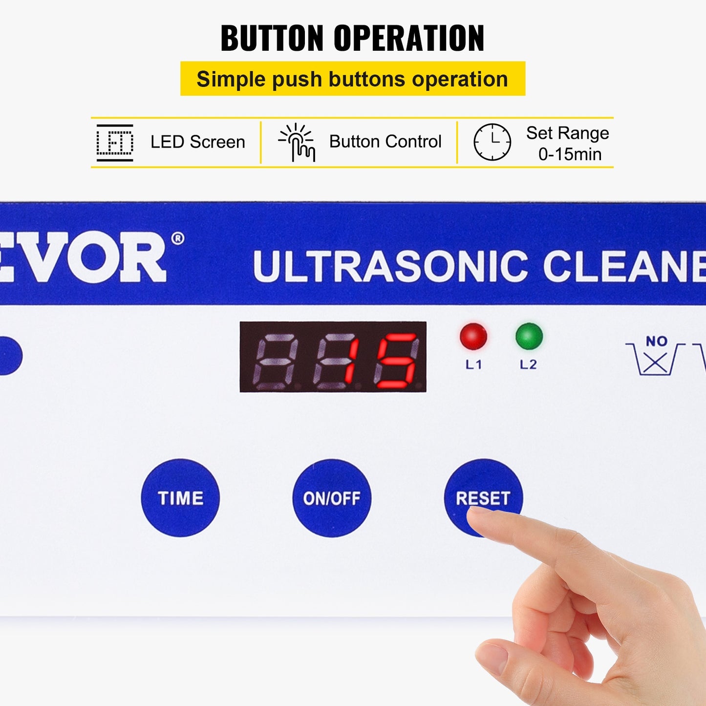 VEVOR 800ml Ultrasonic Cleaner Portable Washing Machine 35W Mini Dishwasher Lave-Dishes Ultrasound Bath Sonic for Home Appliance - Amazhona 