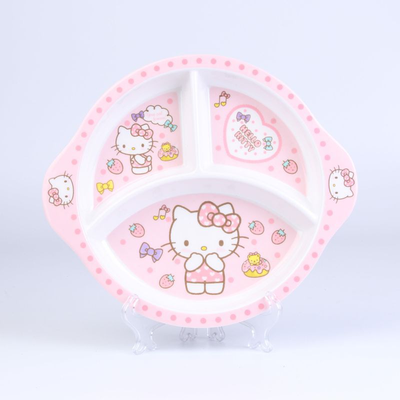 Kawaii Sanrio Hello Kitty Kids Tableware Set Cartoon Children Cutlery Kitchen Bowl Plate Dish Fork Spoon Water Glass Cutlery Set - Amazhona 