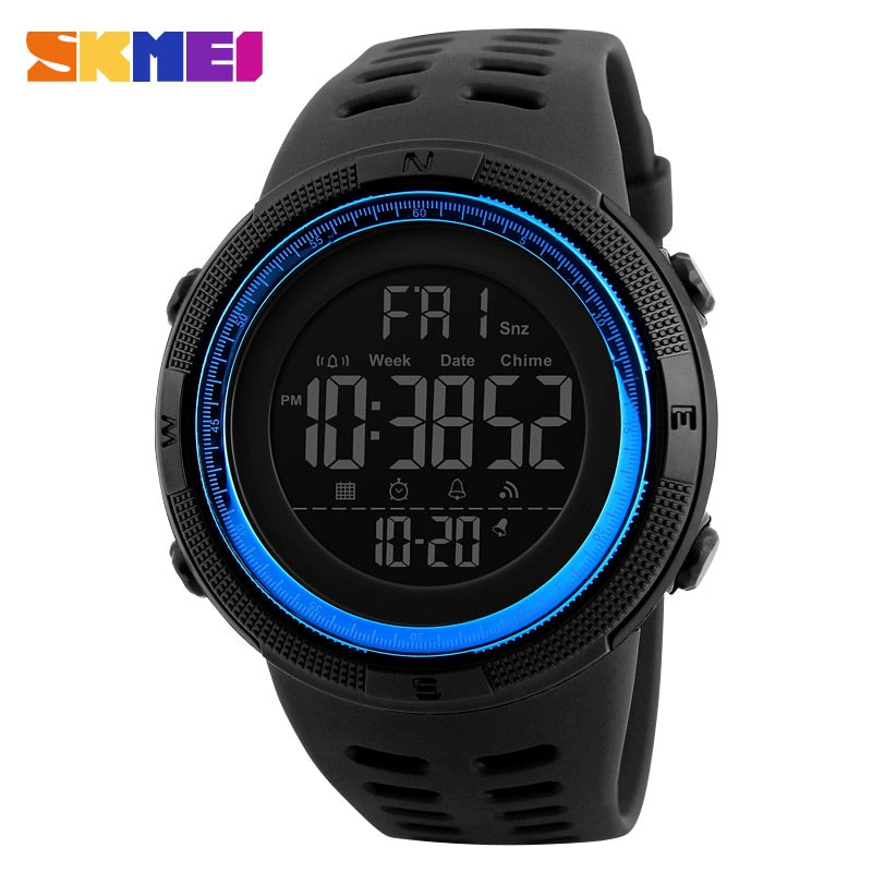 SKMEI Fashion Outdoor Sport Watch Men Multifunction Watches Alarm Clock Chrono 5Bar Waterproof Digital Watch reloj hombre 1251 - Amazhona 