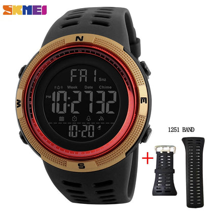 SKMEI Fashion Outdoor Sport Watch Men Multifunction Watches Alarm Clock Chrono 5Bar Waterproof Digital Watch reloj hombre 1251 - Amazhona 