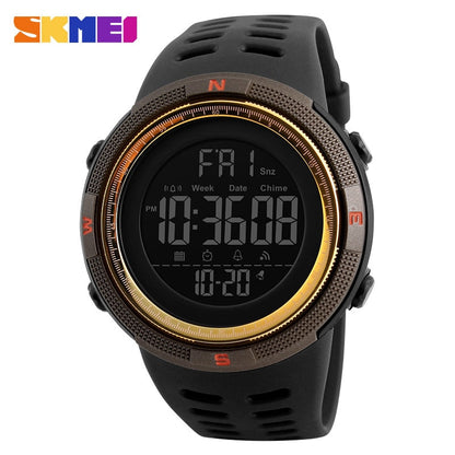 SKMEI Fashion Outdoor Sport Watch Men Multifunction Watches Alarm Clock Chrono 5Bar Waterproof Digital Watch reloj hombre 1251 - Amazhona 