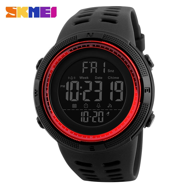 SKMEI Fashion Outdoor Sport Watch Men Multifunction Watches Alarm Clock Chrono 5Bar Waterproof Digital Watch reloj hombre 1251 - Amazhona 