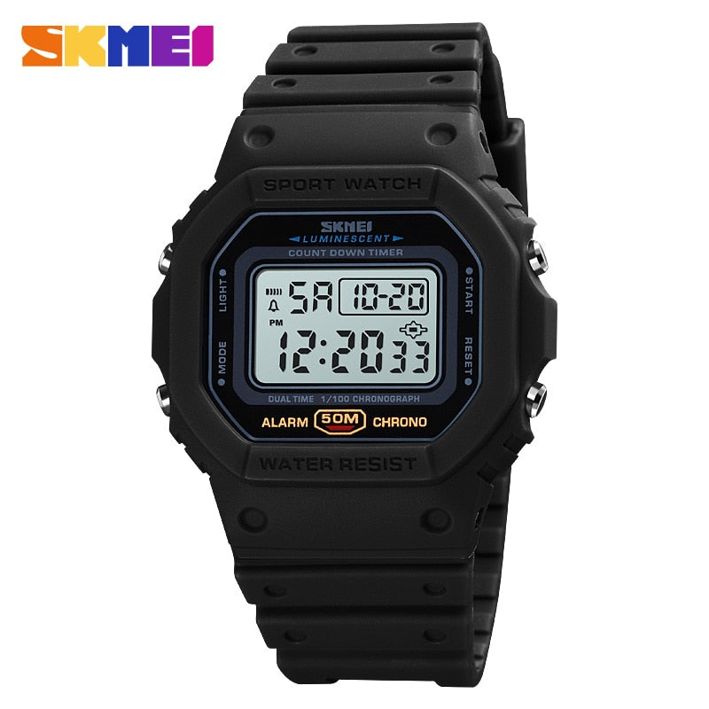 SKMEI Multifunctional Digital Sport Watch Men 2 Time Count Down Mens Wristwatches Fashion Retro Male Watches reloj hombre 1628 - Amazhona 