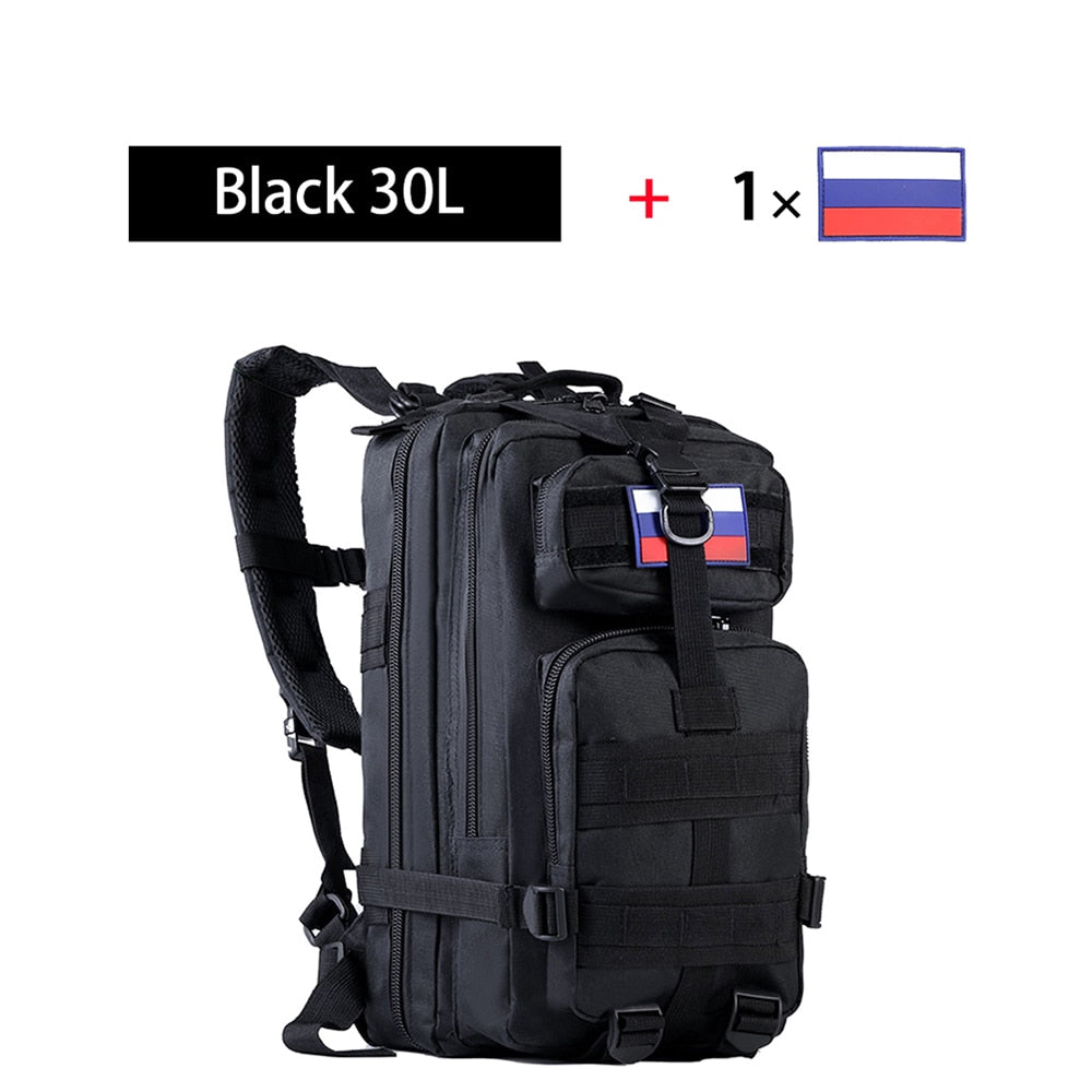 SYZM 50L or 30L Tactical Backpack Nylon Military Backpack Molle Army Knapsack Waterproof Camping Hunting Fishing Trekking Bags - Amazhona 