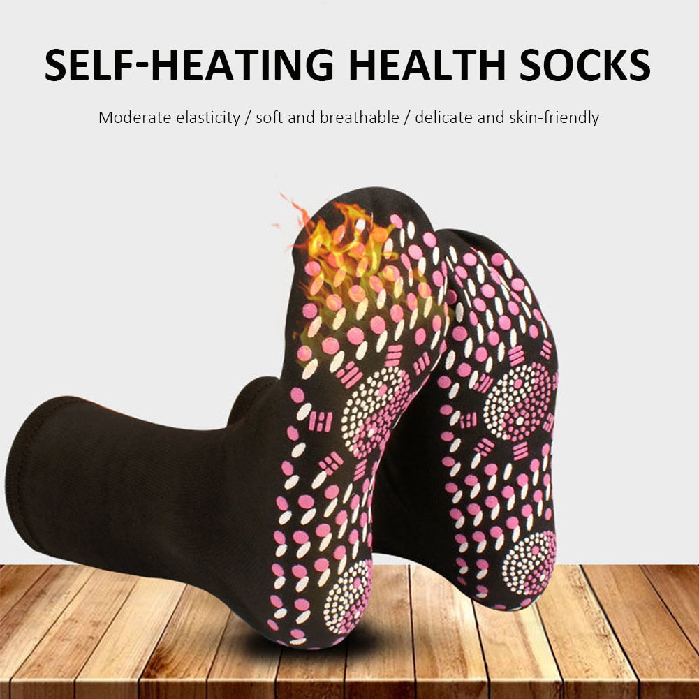 New Self Heating Socks Winter Warm Massage Socks Anti-Fatigue Heat Insulated Thermal Socks For Hiking Camping Cycling - Amazhona 