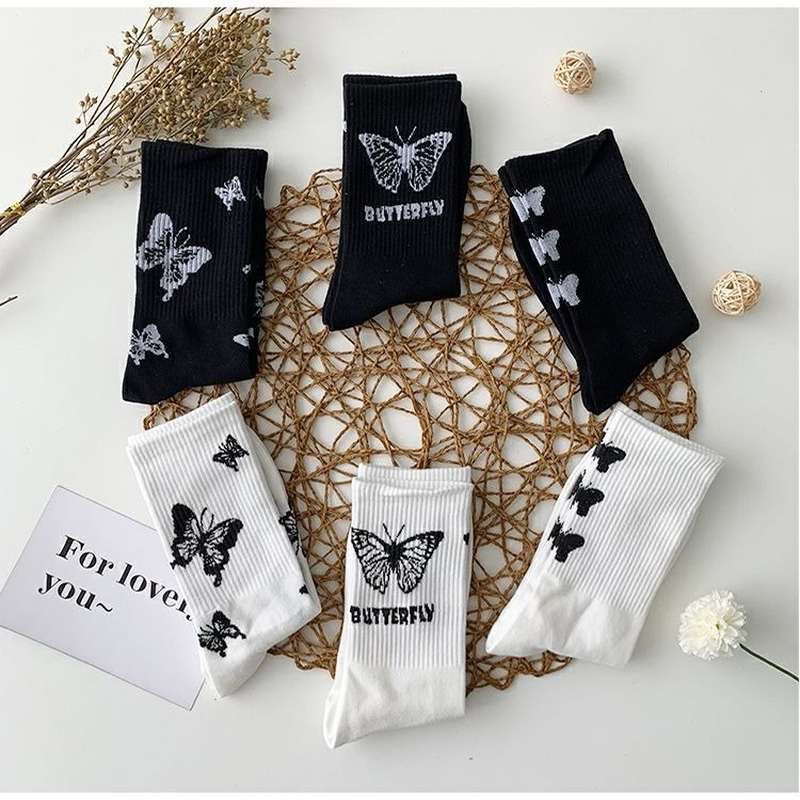 Retro Cute Japanese Spring Summer Socks for Women Female Is Tied Sportsnet Red Bow Simple Fashionable Socks - Amazhona 