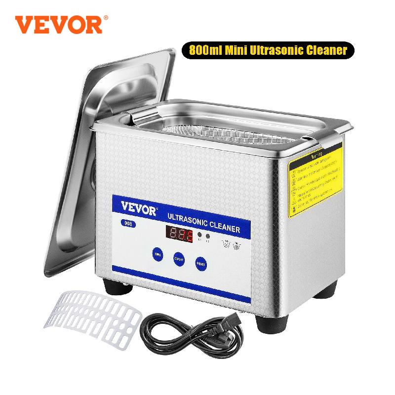 VEVOR 800ml Ultrasonic Cleaner Portable Washing Machine 35W Mini Dishwasher Lave-Dishes Ultrasound Bath Sonic for Home Appliance - Amazhona 