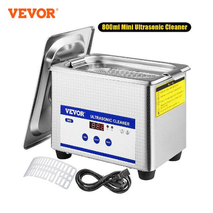 VEVOR 800ml Ultrasonic Cleaner Portable Washing Machine 35W Mini Dishwasher Lave-Dishes Ultrasound Bath Sonic for Home Appliance - Amazhona 