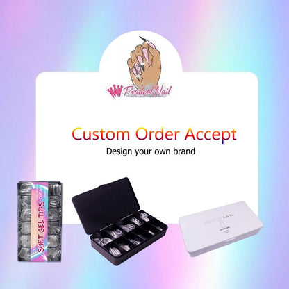 Gel Nails Extension System Full Cover Sculpted Clear Stiletto Coffin False Nail Tips 240pcs/bag - Amazhona 