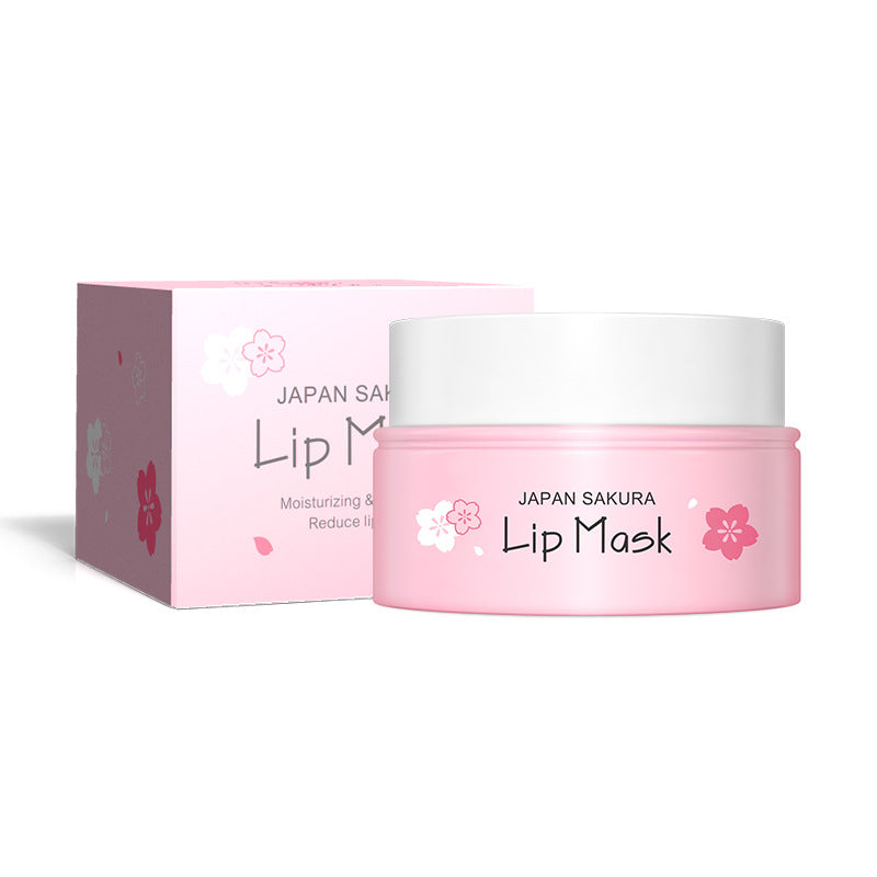 Sakura Lip Mask 8g Bouncy  Moisturizing And Moisturizing - Amazhona 