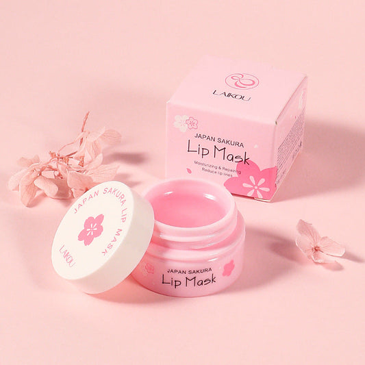 Sakura Lip Mask 8g Bouncy  Moisturizing And Moisturizing - Amazhona 