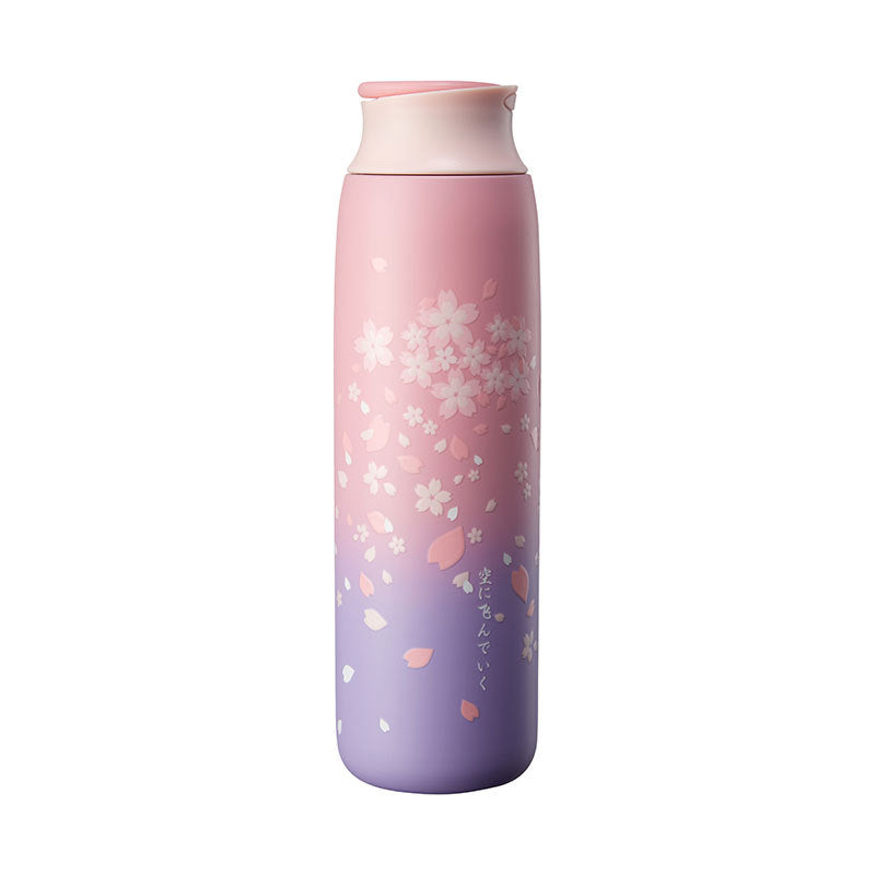 Sakura Vacuum Flask 304 Stainless Steel Portable Water Cup - Amazhona 