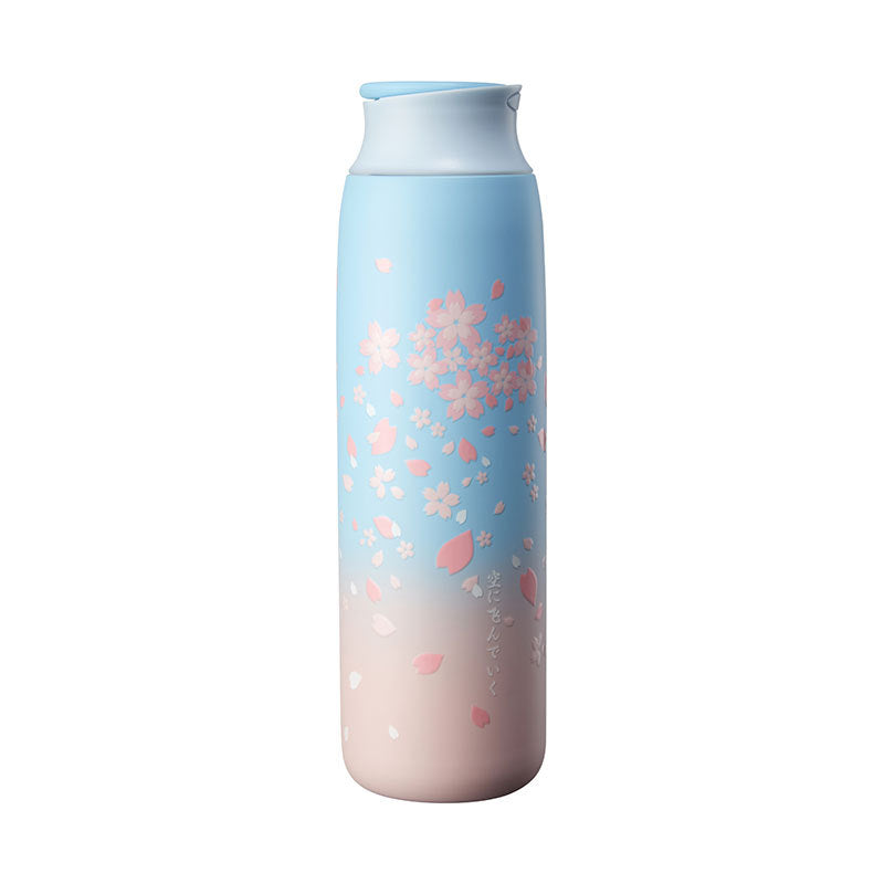 Sakura Vacuum Flask 304 Stainless Steel Portable Water Cup - Amazhona 