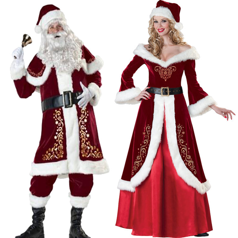 Santa couple costume Christmas dress - Amazhona 