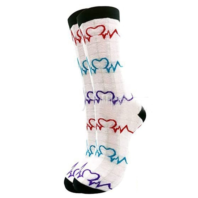 Doctor Nurse Print Grey's Anatomy Cotton Socks Casual Creative Breathable Soft Funny Novelty Low Tube Socks gift for fans - Amazhona 