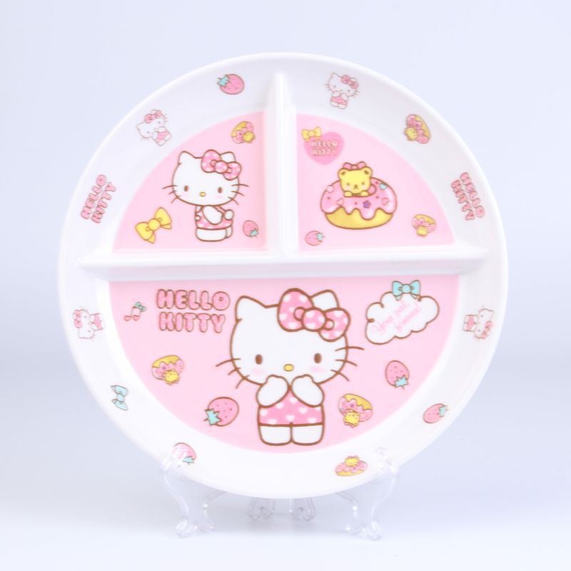 Kawaii Sanrio Hello Kitty Kids Tableware Set Cartoon Children Cutlery Kitchen Bowl Plate Dish Fork Spoon Water Glass Cutlery Set - Amazhona 