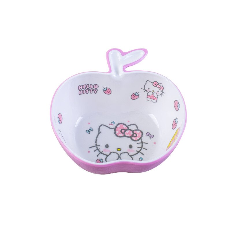 Kawaii Sanrio Hello Kitty Kids Tableware Set Cartoon Children Cutlery Kitchen Bowl Plate Dish Fork Spoon Water Glass Cutlery Set - Amazhona 