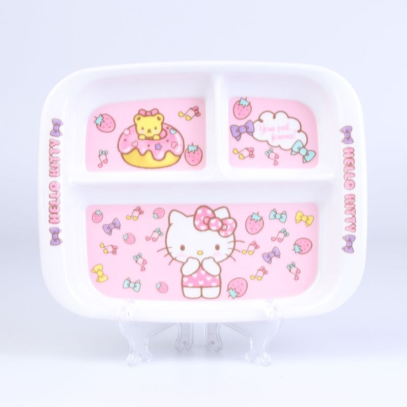 Kawaii Sanrio Hello Kitty Kids Tableware Set Cartoon Children Cutlery Kitchen Bowl Plate Dish Fork Spoon Water Glass Cutlery Set - Amazhona 