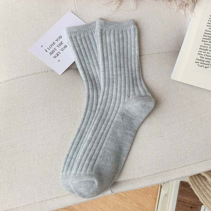 Winter Thicker Cashmere Wool Women Socks Casual Japanese Fashion Soild Color Long Sock Girl Thermal Sports Socks Warm Crew Sock - Amazhona 