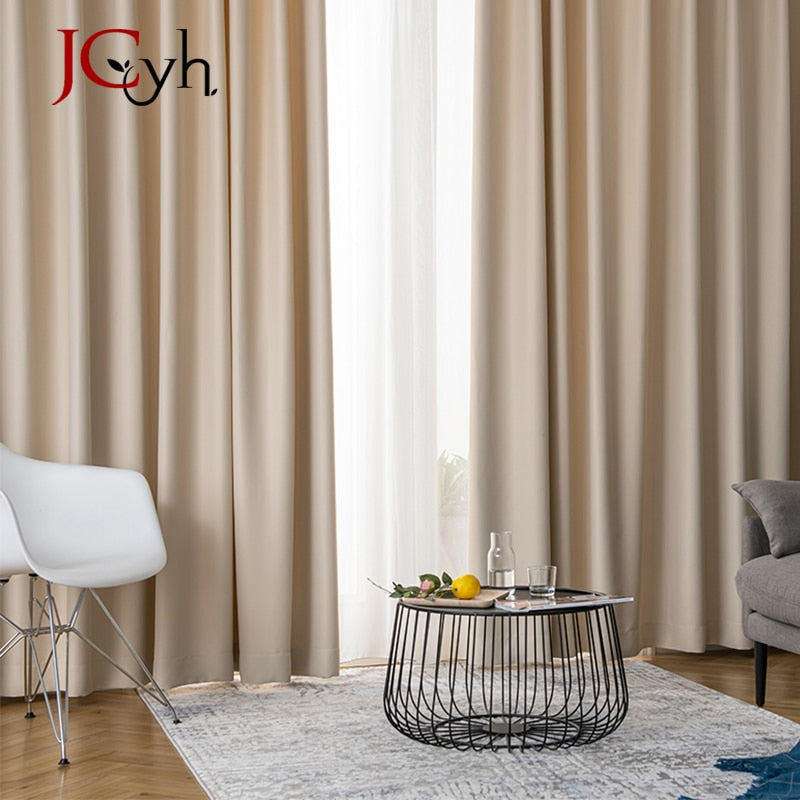 Modern Hall Blackout Curtains for Living Room Girl Bedroom Long Curtain for Windows Ready-made Cortinas Rideaux High-shading 90% - Amazhona 