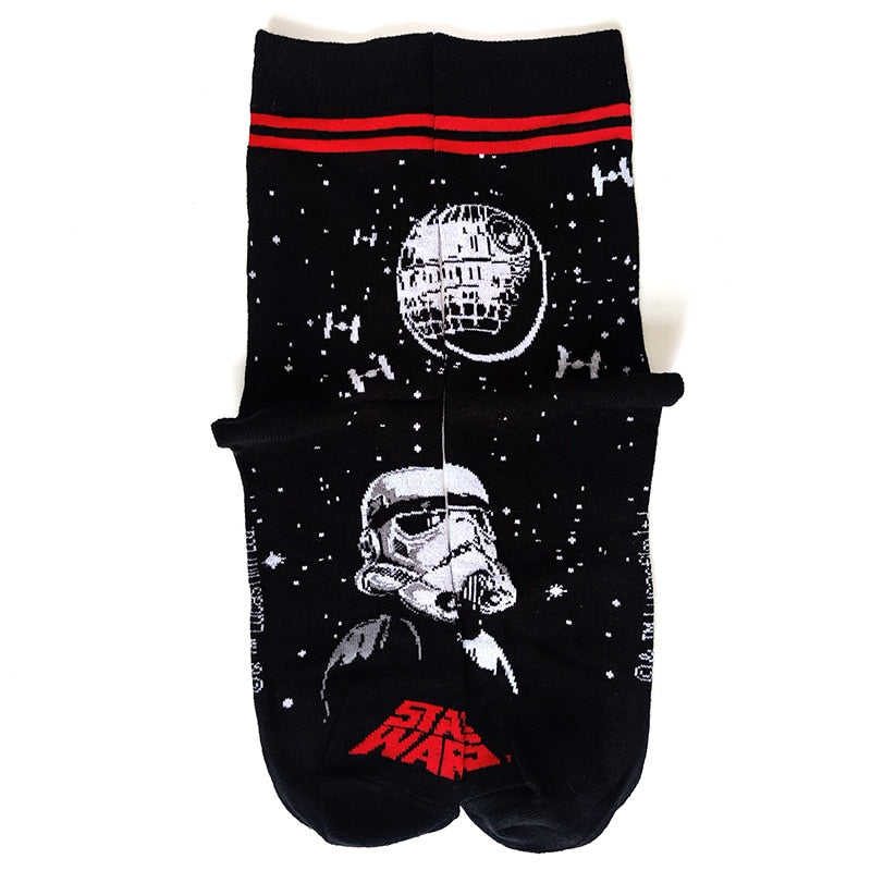 45 Style Disney Star Wars Movie Socks Master Yoda R2-D2 Cosplay Socks Wookiee Jedi Knight Novelty Men Socks Long and Short Sock - Amazhona 