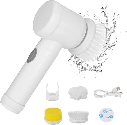 Electric Cleaning Brush Bathroom Rechargeable Brush Shower Scrubber Used To Clean Walls Bathtubs Toilets Kitchen Sinks Dishes - Amazhona 