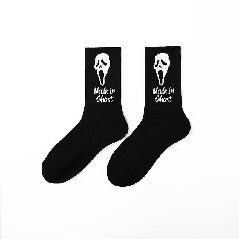 Funny Mens Socks Dot Hip Hop Harajuku Skeleton Socks Cartoon Football Animal Beer Food Happy Cotton New Fashion Socks - Amazhona 