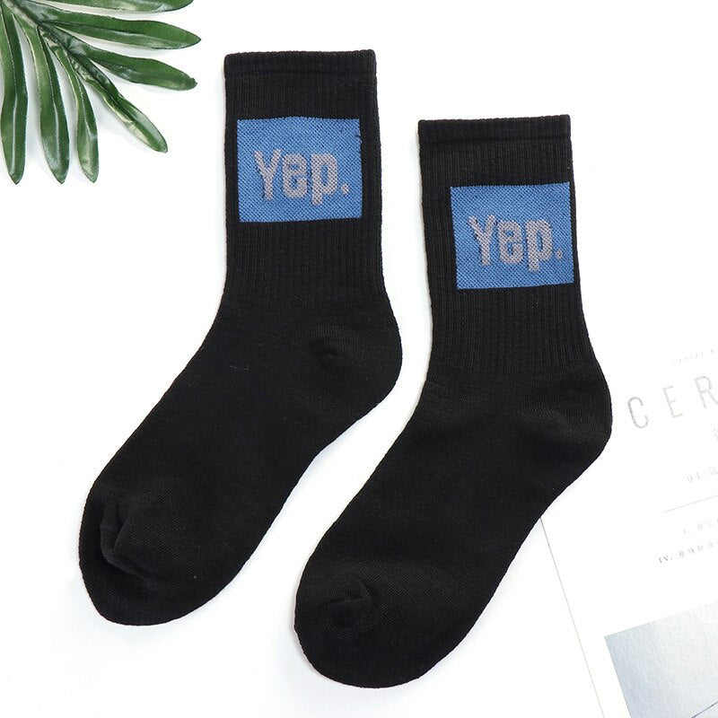 2022 trends high quality fashion socks Man Women's New trendy socks autumn and winter stockings women's hip-hop sports socks - Amazhona 