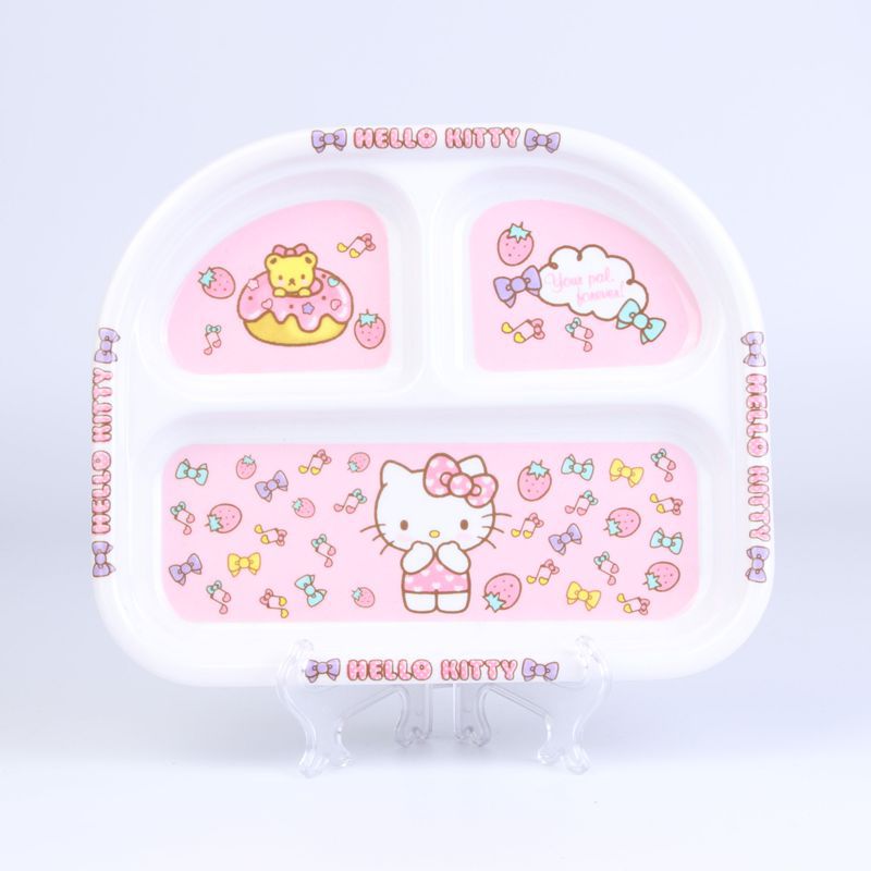 Kawaii Sanrio Hello Kitty Kids Tableware Set Cartoon Children Cutlery Kitchen Bowl Plate Dish Fork Spoon Water Glass Cutlery Set - Amazhona 