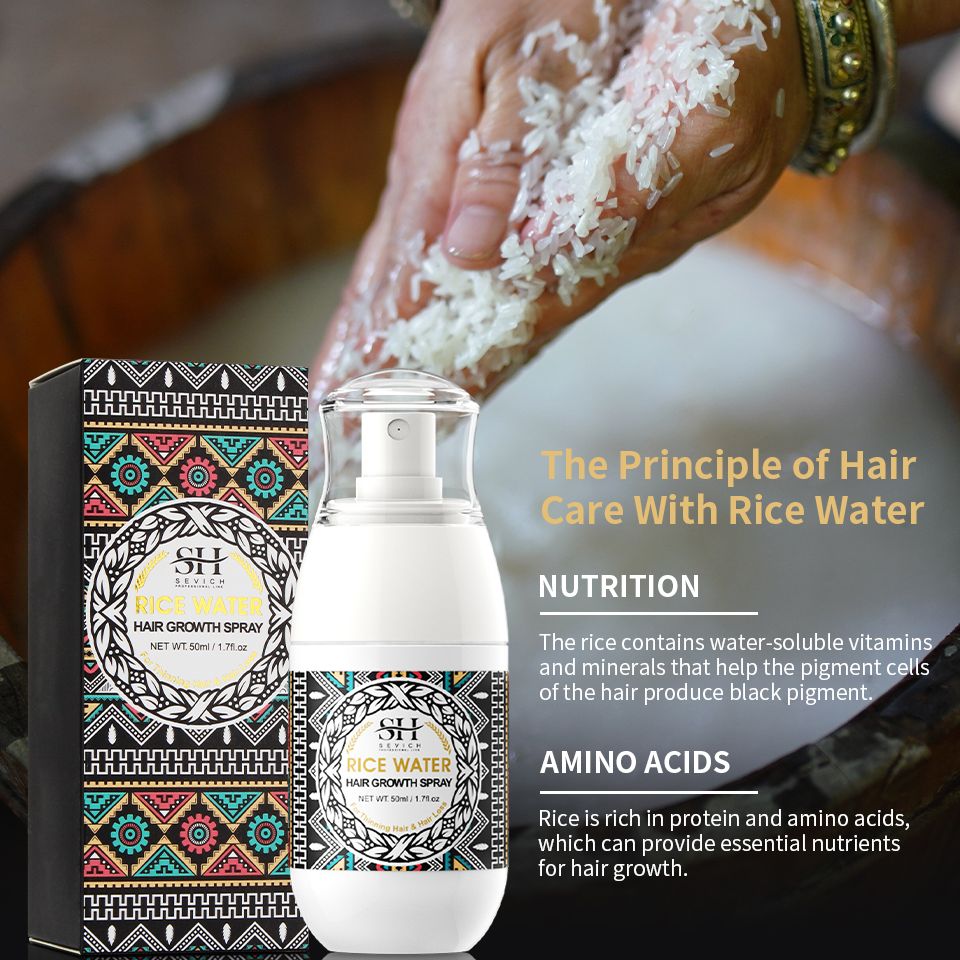 Sevich New Fermented Rice Water Serum Hair Growing Essential Oil Anti Hair Loss Thinning Hair Refreshing Hair Growth Products - Amazhona 