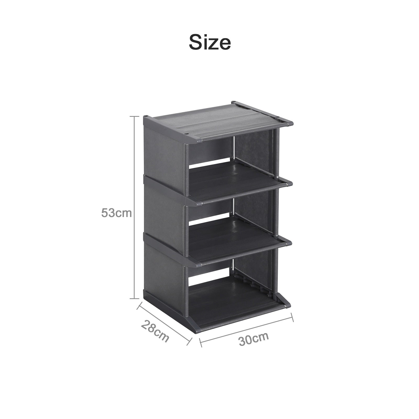 Shoe Cabinets DIY Metal Non-woven Vertical Shoe Organizer Shelf Simple Assembly Shoes Storage for Closet Dustproof Shoes Rack - Amazhona 