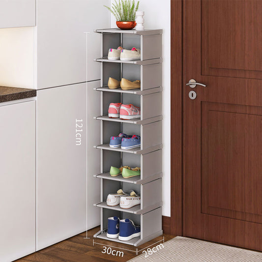 Shoe Cabinets DIY Metal Non-woven Vertical Shoe Organizer Shelf Simple Assembly Shoes Storage for Closet Dustproof Shoes Rack - Amazhona 