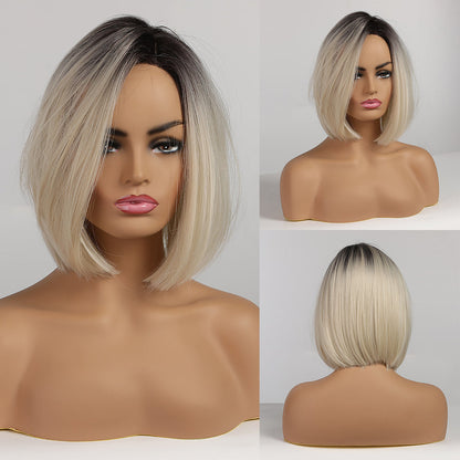 Short And Short Straight Hair, High Temperature Silk Material - Amazhona 