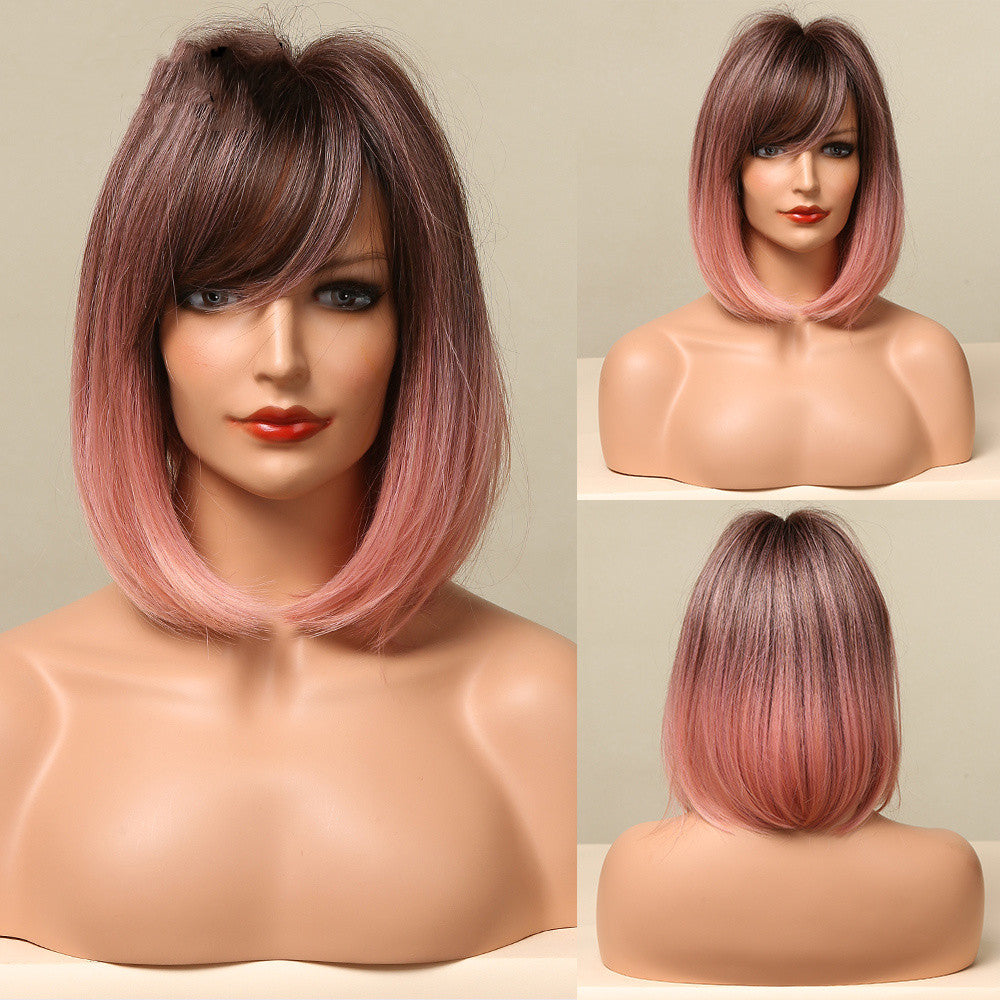 Short And Short Straight Hair, High Temperature Silk Material - Amazhona 