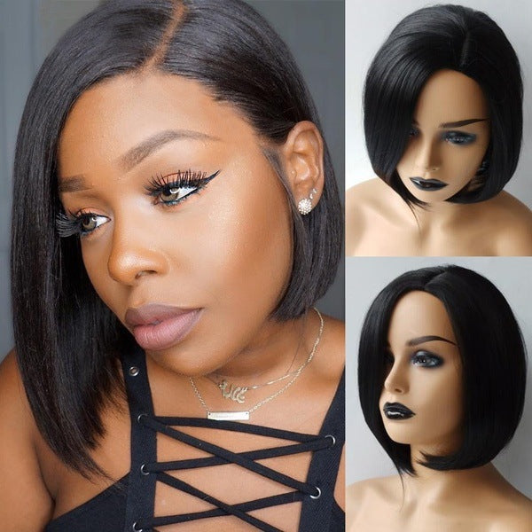 Short straight hair black - Amazhona 