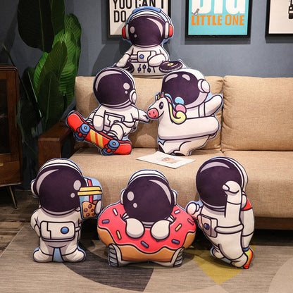 Simulation Space Series Plush Pillow Toys Astronaut Spaceman Rocket Spacecraft Stuffed Doll Nap Pillow Kids Birthday Gifts - Amazhona 