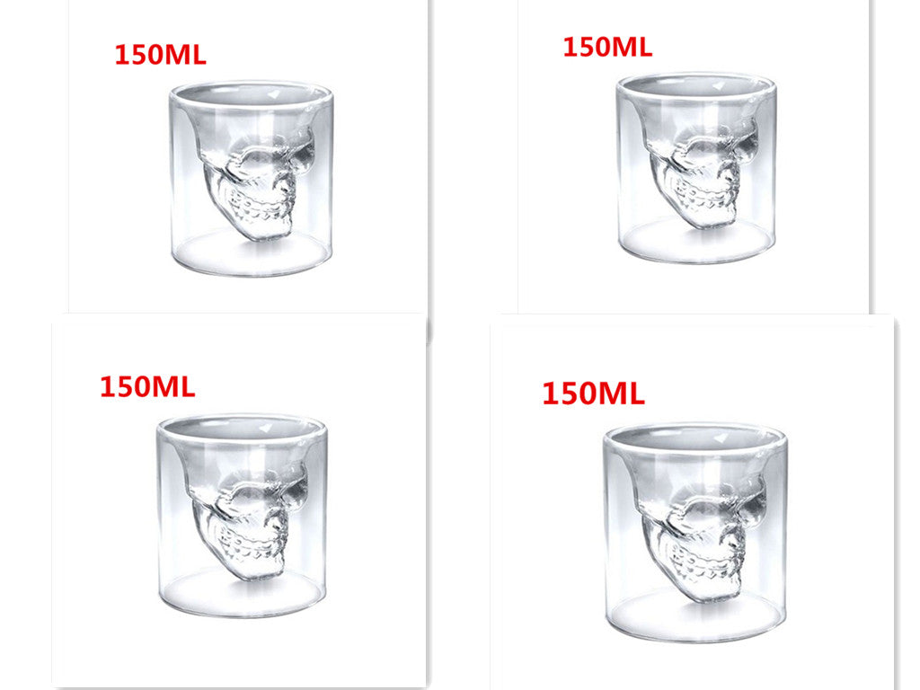 Skull Skull Double Transparent Glass - Amazhona 