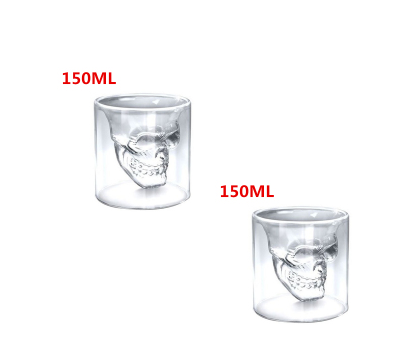 Skull Skull Double Transparent Glass - Amazhona 