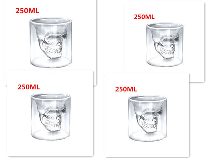 Skull Skull Double Transparent Glass - Amazhona 