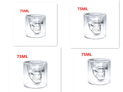 Skull Skull Double Transparent Glass - Amazhona 