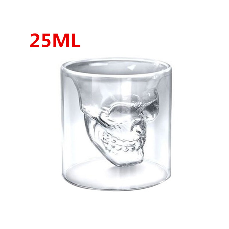 Skull Skull Double Transparent Glass - Amazhona 