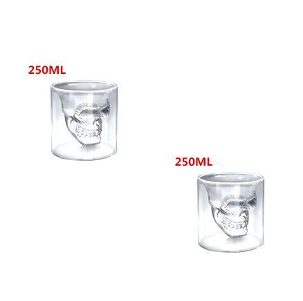 Skull Skull Double Transparent Glass - Amazhona 