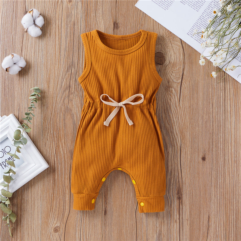 Sleeveless Stretch Jersey Jumpsuit, Soft Clothes - Amazhona 