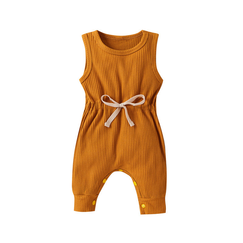 Sleeveless Stretch Jersey Jumpsuit, Soft Clothes - Amazhona 