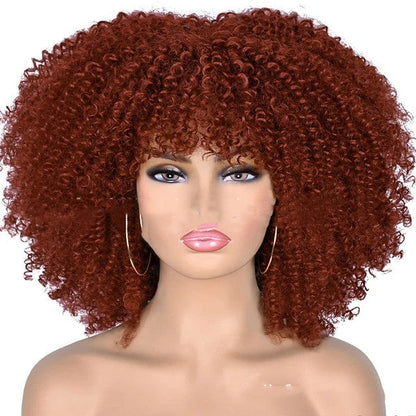 Small Curly Hair Rose Mesh Synthetic Headgear - Amazhona 