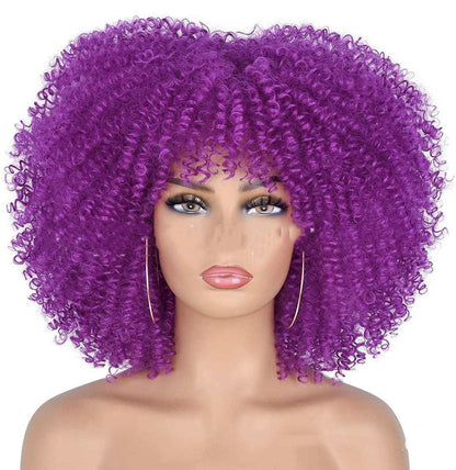 Small Curly Hair Rose Mesh Synthetic Headgear - Amazhona 