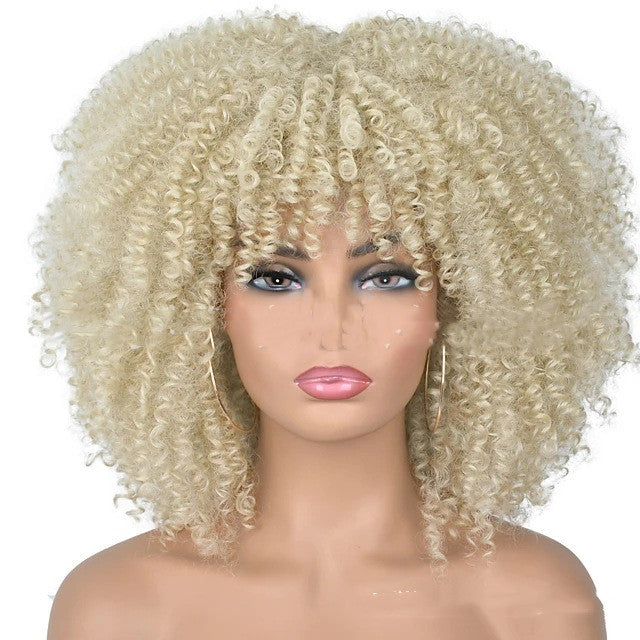 Small Curly Hair Rose Mesh Synthetic Headgear - Amazhona 