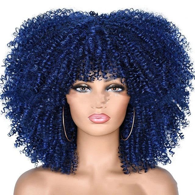 Small Curly Hair Rose Mesh Synthetic Headgear - Amazhona 